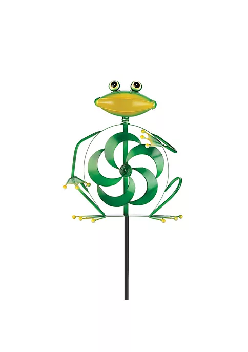 Summerfield Terrace Frog Wind Spinner Yard Stake 3 Summerfield Terrace Frog Wind Spinner Yard Stake