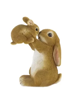 Summerfield Terrace Playful Mom & Baby Rabbit Figurine
