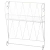 Summerfield Terrace Home Modern Decorative White Wire Wall Shelf