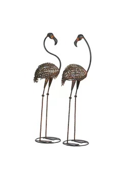 Summerfield Terrace Cast Iron Flamingo Yard Art Pair -Bella-Vita Shop Belk 1032