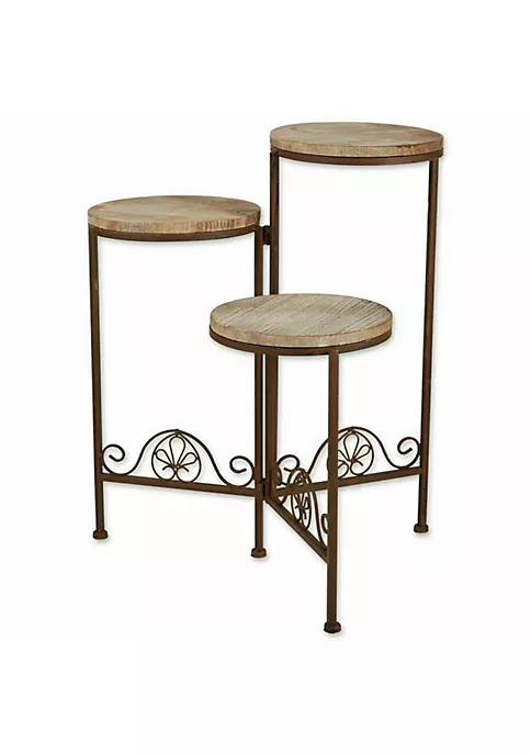 Summerfield Terrace Rustic Triple Planter Stand 3 Summerfield Terrace Rustic Triple Planter Stand