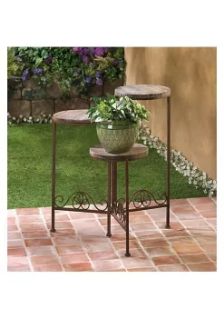 Summerfield Terrace Rustic Triple Planter Stand 10 Summerfield Terrace Rustic Triple Planter Stand -Bella-Vita Shop Belk 1040