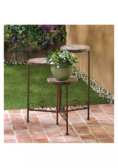 Summerfield Terrace Rustic Triple Planter Stand 6 Summerfield Terrace Rustic Triple Planter Stand - Image 4
