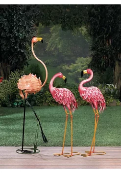 Summerfield Terrace Walking Flamingo Metal Garden Decor -Bella-Vita Shop Belk 1048
