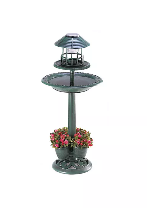 Summerfield Terrace Solar-Lighted Birdbath and Planter 3 Summerfield Terrace Solar-Lighted Birdbath and Planter