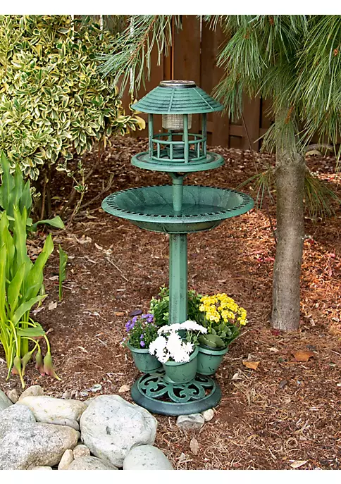 Summerfield Terrace Solar-Lighted Birdbath and Planter 6 Summerfield Terrace Solar-Lighted Birdbath and Planter - Image 4