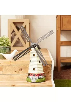 Summerfield Terrace Solar Light-Up Lighthouse Windmill Garden Decor -Bella-Vita Shop Belk 1056