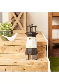 Summerfield Terrace Spinning Solar Lighthouse Garden Decor with Rotating Light -Bella-Vita Shop Belk 1080