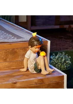 Summerfield Terrace Little Boy with Turtle Solar Garden Light -Bella-Vita Shop Belk 1089