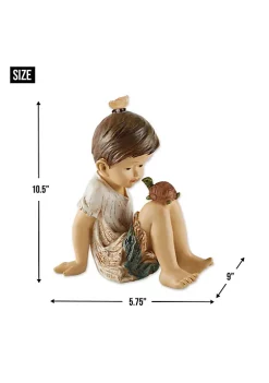 Summerfield Terrace Little Boy with Turtle Solar Garden Light -Bella-Vita Shop Belk 1090