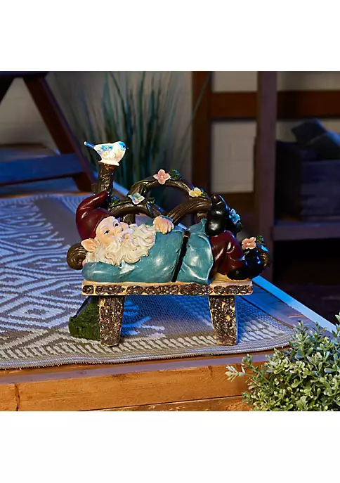 Summerfield Terrace Solar Light-Up Afternoon Nap Garden Gnome 6 Summerfield Terrace Solar Light-Up Afternoon Nap Garden Gnome - Image 4