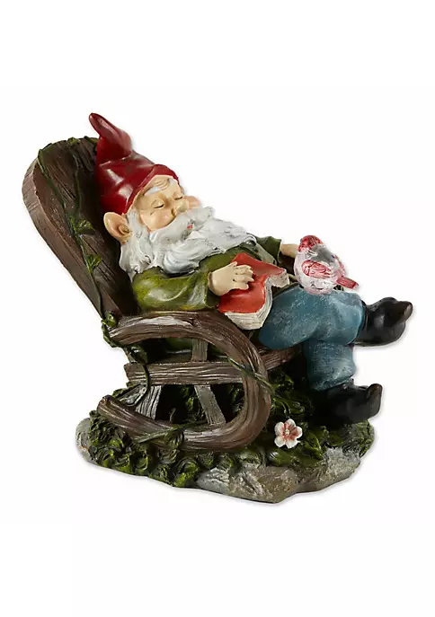 Summerfield Terrace Solar Red Bird Rocking Chair Gnome 7 Summerfield Terrace Solar Red Bird Rocking Chair Gnome - Image 5