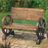 Summerfield Terrace Wagon Wheel Themed Garden Bench 2 Summerfield Terrace Wagon Wheel Themed Garden Bench -Bella-Vita Shop Belk 1154