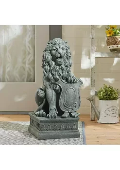 Summerfield Terrace Lion with Shield Garden Statue -Bella-Vita Shop Belk 1175