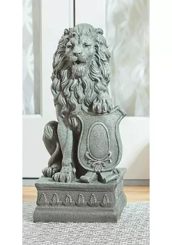 Summerfield Terrace Lion with Shield Garden Statue -Bella-Vita Shop Belk 1177