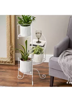 Summerfield Terrace White Spiral Showcase Plant Stand -Bella-Vita Shop Belk 1209