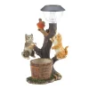 Summerfield Terrace Climbing Cats with Bird Solar Garden Light with Flower Pot -Bella-Vita Shop Belk 1220