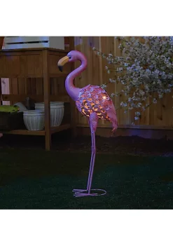 Summerfield Terrace Solar Lighted Flamingo Yard Art - Standing -Bella-Vita Shop Belk 1225