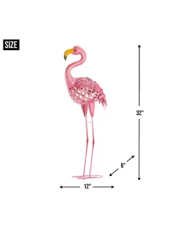 Summerfield Terrace Solar Lighted Flamingo Yard Art - Standing -Bella-Vita Shop Belk 1226