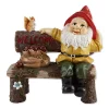 Summerfield Terrace Garden Gnome and Squirrel on Welcome Bench -Bella-Vita Shop Belk 1253