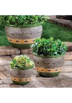 Summerfield Terrace Jade Planters Trio -Bella-Vita Shop Belk 1266
