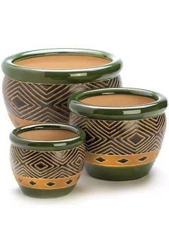 Summerfield Terrace Jade Planters Trio -Bella-Vita Shop Belk 1267