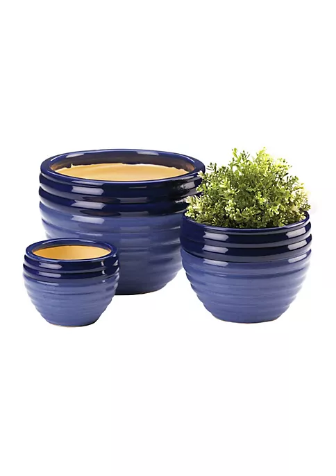 Summerfield Terrace Duo Blue Planters Trio 4 Summerfield Terrace Duo Blue Planters Trio - Image 2