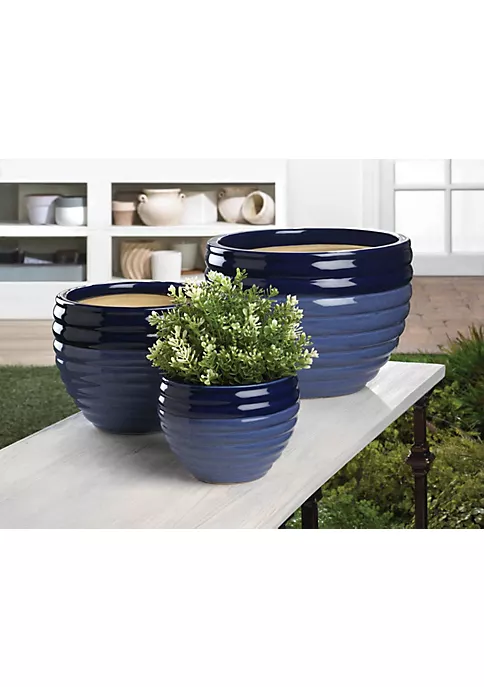 Summerfield Terrace Duo Blue Planters Trio 5 Summerfield Terrace Duo Blue Planters Trio - Image 3