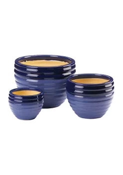 Summerfield Terrace Duo Blue Planters Trio 11 Summerfield Terrace Duo Blue Planters Trio -Bella-Vita Shop Belk 1272