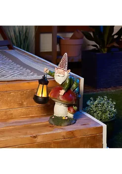 Summerfield Terrace Gnome On Mushroom Solar Statue -Bella-Vita Shop Belk 1280