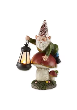 Summerfield Terrace Gnome On Mushroom Solar Statue -Bella-Vita Shop Belk 1282