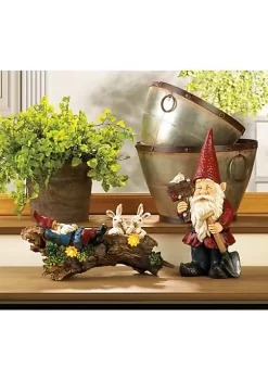 Summerfield Terrace Garden Gnome with Welcome Sign Light-Up Solar Garden Decor -Bella-Vita Shop Belk 1320