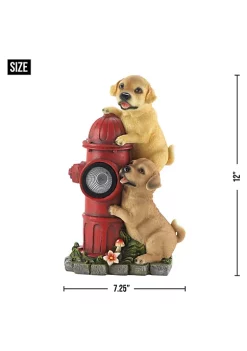 Summerfield Terrace Fire Hydrant and Puppies Solar Garden Light -Bella-Vita Shop Belk 1324