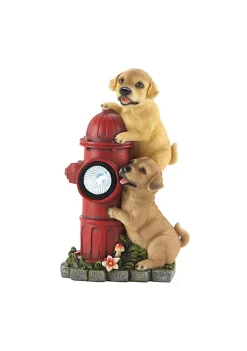 Summerfield Terrace Fire Hydrant and Puppies Solar Garden Light -Bella-Vita Shop Belk 1325