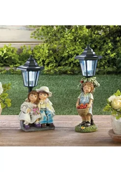 Summerfield Terrace Couple With Solar Street Light Statue -Bella-Vita Shop Belk 1328