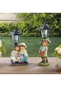 Summerfield Terrace Couple With Solar Street Light Statue -Bella-Vita Shop Belk 1329