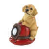 Summerfield Terrace Puppy and Fire Helmet Solar Garden Light -Bella-Vita Shop Belk 1341
