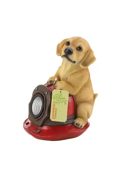 Summerfield Terrace Puppy and Fire Helmet Solar Garden Light -Bella-Vita Shop Belk 1343