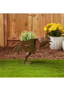 Summerfield Terrace Pecking Rooster Iron Planter -Bella-Vita Shop Belk 1380