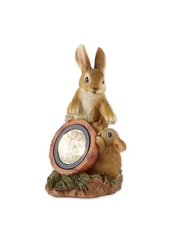 Summerfield Terrace Mom and Baby Bunny Solar Garden Light