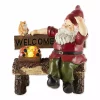 Summerfield Terrace Solar Gnome on Welcome Bench with Light-Up Jewels -Bella-Vita Shop Belk 1390