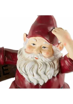 Summerfield Terrace Solar Gnome on Welcome Bench with Light-Up Jewels -Bella-Vita Shop Belk 1393