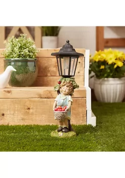 Summerfield Terrace Apple Basket Solar Street Light Statue -Bella-Vita Shop Belk 1395