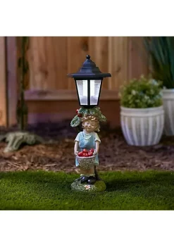Summerfield Terrace Apple Basket Solar Street Light Statue -Bella-Vita Shop Belk 1396