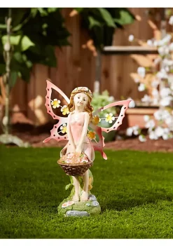 Summerfield Terrace Pink Fairy Solar Garden Statue -Bella-Vita Shop Belk 1400