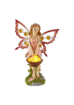 Summerfield Terrace Pink Fairy Solar Garden Statue -Bella-Vita Shop Belk 1401
