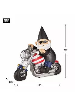 Summerfield Terrace Biker Gnome Solar Garden Statue -Bella-Vita Shop Belk 1421