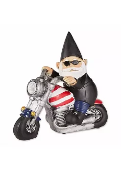Summerfield Terrace Biker Gnome Solar Garden Statue -Bella-Vita Shop Belk 1422