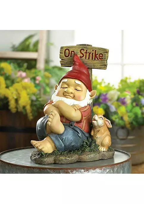 Summerfield Terrace Gnome On Strike Garden Figurine 4 Summerfield Terrace Gnome On Strike Garden Figurine - Image 2