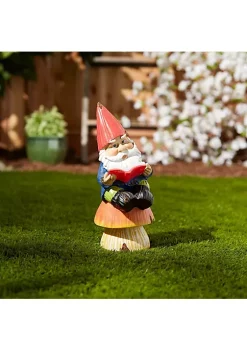 Summerfield Terrace Bookworm Gnome Solar Statue -Bella-Vita Shop Belk 1448